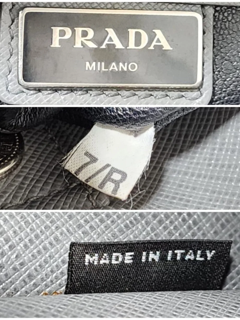 Authentic Prada Saffiano Lux Leather Galleria Tote Bag Grey - Picture 3 of 13